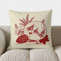 Axyaa Deer & Snowflakes Christmas Throw Pillow Cover - Sofa, Bedroom, Car - Cushion Cover