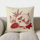 Axyaa Deer & Snowflakes Christmas Throw Pillow Cover - Sofa, Bedroom, Car - Cushion Cover