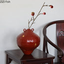 Crimson Ceramic Vase by Axyaa for Elegant Living Room Flower Arrangements