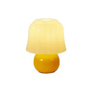 Axyaa Warm LED Stained Glass Table Lamp, French Cream Style, Modern Nordic Design