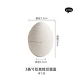 Axyaa Egg-shaped Ceramic Steamed Egg Bowl - Small Stew Cup for One Person