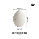 Axyaa Egg-shaped Ceramic Steamed Egg Bowl - Small Stew Cup for One Person