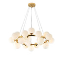 Axyaa Glass Ball Scandinavia Ring Chandelier Pendant Lamp - Living Dining Room Highlight