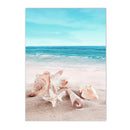 Nordic Beach Surfing Coconut Tree Poster Art Print Modern Home Decor by Axyaa
