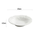 Axyaa Stone Pattern Ceramic Plate Set - Specialty Tableware