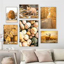 Nordic Forest House Poster Canvas Art Print Wall Pictures by Axyaa for Home Décor