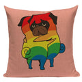 Axyaa Love Pug Dog Cushion Cover Sleep Dog Throw Pillow Case