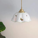 Axyaa Butterfly Ceramic Copper LED Pendant Lamp - Modern Nordic Hanglamp