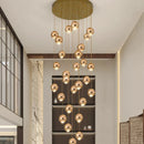 Axyaa Stair Chandelier: Modern LED Indoor Ceiling Pendant Light for Living Room