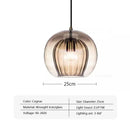 Axyaa Glass Ball Pendant Lamp for Restaurant, Bar, Bedroom - LED Hanging Light
