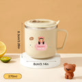 Axyaa Capybara Double Wall Insulated Kid Water Cup with Straw 270ml