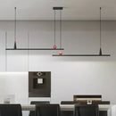 Axyaa LED Black Strip Chandelier for Modern Interior Decoration