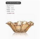 Axyaa Crystal Glass Fruit Plate: Premium Snacks & Dried Fruit Pot for Living Room