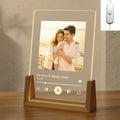Axyaa Custom Portrait Music Night Light with Song - Romantic Anniversary Gift