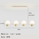Axyaa Nordic Mushroom Glass Chandelier Pendant Lamp for Living Room and Kitchen