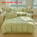 Axyaa Silk Soft Satin Jacquard 4-Piece Bed Sheet Set