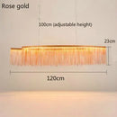Axyaa Italian Tassel Aluminum Chain Chandelier - LED Pendant Lamp for Home Art Decor