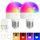 Axyaa RGB LED Bulb with Remote Control - Dimmable E27/E26 Interface