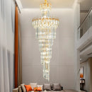 Axyaa Modern Crystal Long Chandelier for Luxurious Spaces