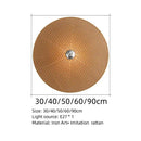 Axyaa Retro Bamboo Rattan Wall Lamp for Living Room Bedroom Handmade Loft Lighting