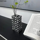 Axyaa Modern Geometric Stacked Vase Set for Chic Floral Arrangements