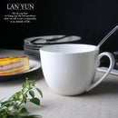 Axyaa White Bone  Breakfast Cereal Mug, Large Ceramic Coffee Cup