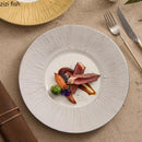 Axyaa Golden Edged Tree Pattern Ceramic Dining Plate Set