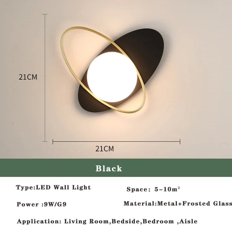 Axyaa Nordic LED Wall Lamp - Elegant Indoor Lighting for Bedroom & Living Room