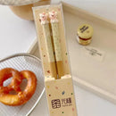 Axyaa Kawaii Animal Wooden Food Sticks Reusable Sushi Chopsticks for Kids and Adults