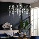 Axyaa Gold Chrome LED Crystal Chandelier - Modern Luxury Lighting Fixture