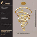 Axyaa Crystal Villa Chandelier for Living Room, Hotel Duplex, Loft Apartment Staircase