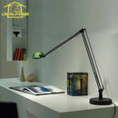 Axyaa Industrial Black/Chrome Adjustable Desk LED Light for Bedroom, Studio, and Bar