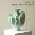 Axyaa Ceramic Vase Abstract Geometric Ornaments Irregular Folds Home Decoration Handicrafts