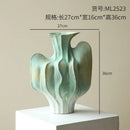Axyaa Ceramic Vase Abstract Geometric Ornaments Irregular Folds Home Decoration Handicrafts