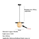 Axyaa Nordic Marble Ball Pendant Light LED Fixture for Modern Home Decor