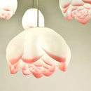Axyaa Pink Lotus Glass Pendant Lamp for Living and Dining Room - Home Decor