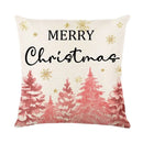Axyaa Christmas Letter Print Throw Pillow Cover for Festive Home Decor