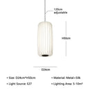Axyaa Nordic Silk Lantern Pendant Light for Living Room Restaurant Staircase - E27