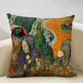 Axyaa Sunflower Oil Printed Cushion Cover - Van Gogh Inspired Decor Pillow Case