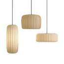 Modern Silk LED Pendant Lamp by Axyaa - Japanese Style Chandelier for Living Room & Bedroom