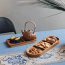 Axyaa Acacia Wood Three-Grid Side Dish for Japanese Pickles and Sauces