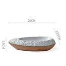 Axyaa Ceramic Boat Plate Set for Elegant Dining Experience