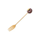 Axyaa Stainless Steel Donut Dessert Spoon and Fork Set