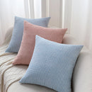 Axyaa Corduroy Cushion Cover for Sofa, Plain Decorative Pillowcase for Living Room