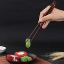Axyaa Wooden Sushi Chopsticks Set - Eco-Friendly Reusable Asian Food Sticks
