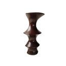 Axyaa Red Bamboo Knot Ceramic Vase: Geometric Splicing Handicraft Home Decor