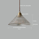 Axyaa Clear Glass LED Pendant Lamp with Knob Switch - Modern Copper Hanglamp