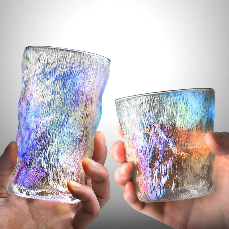 Axya Glass Coffee Cups Gradient Texture, Perfect for Tea, Juice, and Gifts.