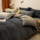 Axyaa Winter Warm Flannel Duvet Cover - Double King Queen Twin Bedding Comforter Case