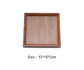 Axyaa Black Walnut Wood Japanese Tableware Hexagon Tray for Fruits and Tea